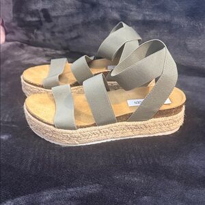 Steve Madden Olive Elastic-Strap Espadrille Platform Sandals